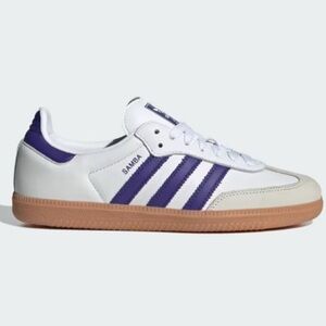 Adidas Samba White and Purple Trainers OG W